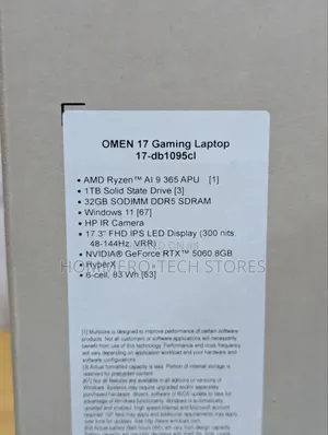 New Laptop HP Omen 17 32GB AMD Ryzen 9 SSD 1T