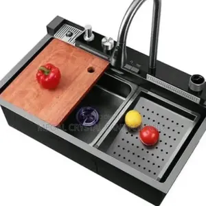 Luxury Kitchen Sinks (4 Button Black)
