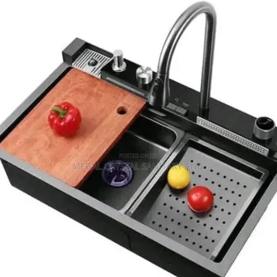 Luxury Kitchen Sinks (4 Button Black)