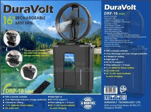 Duravolt 16" Rechargeable Mist Fan DRF-16 Mist