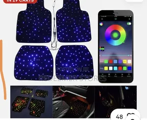 Universal Car Floor Mats Star Light / LED Rugs With Remote Control