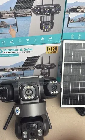 Wireless 3Lens Smart 4G Solar CCTV Camera