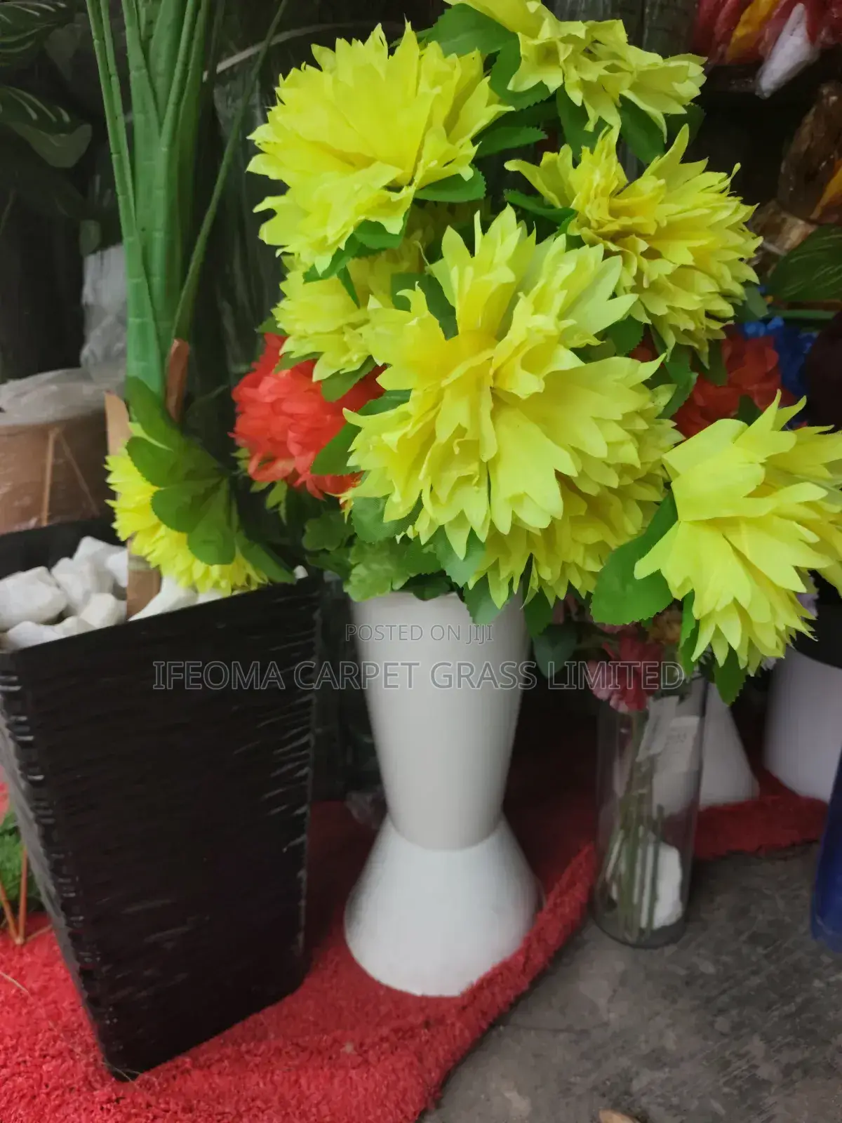 Artificial Flower and Vase Set