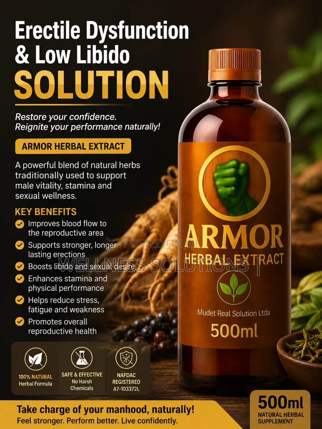 Armor Herbal Extract – Men's Vitality Performance Support