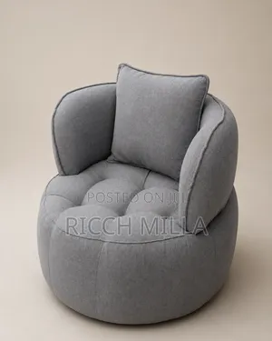 Ash Mat Fabric Round Sofa, Produced With D25 Density Foam.