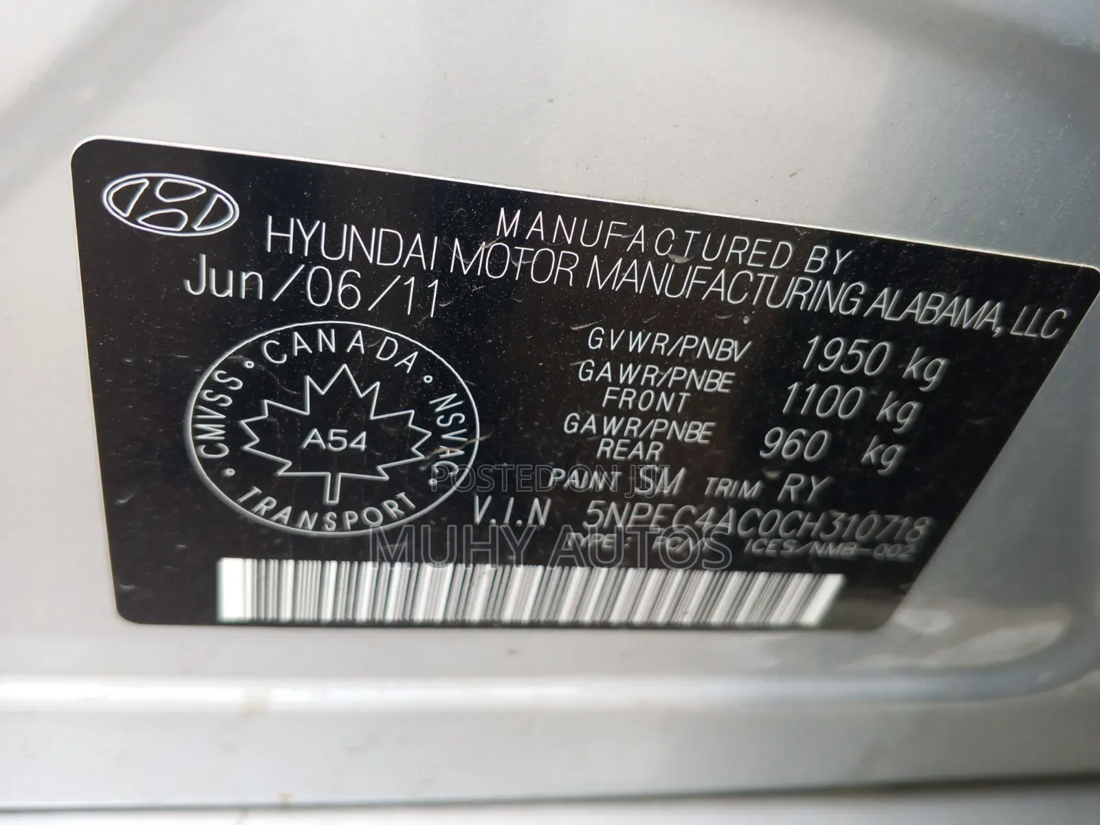 Hyundai Sonata 2012 Silver