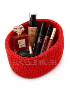 Handmade Crochet Vanity Organizer