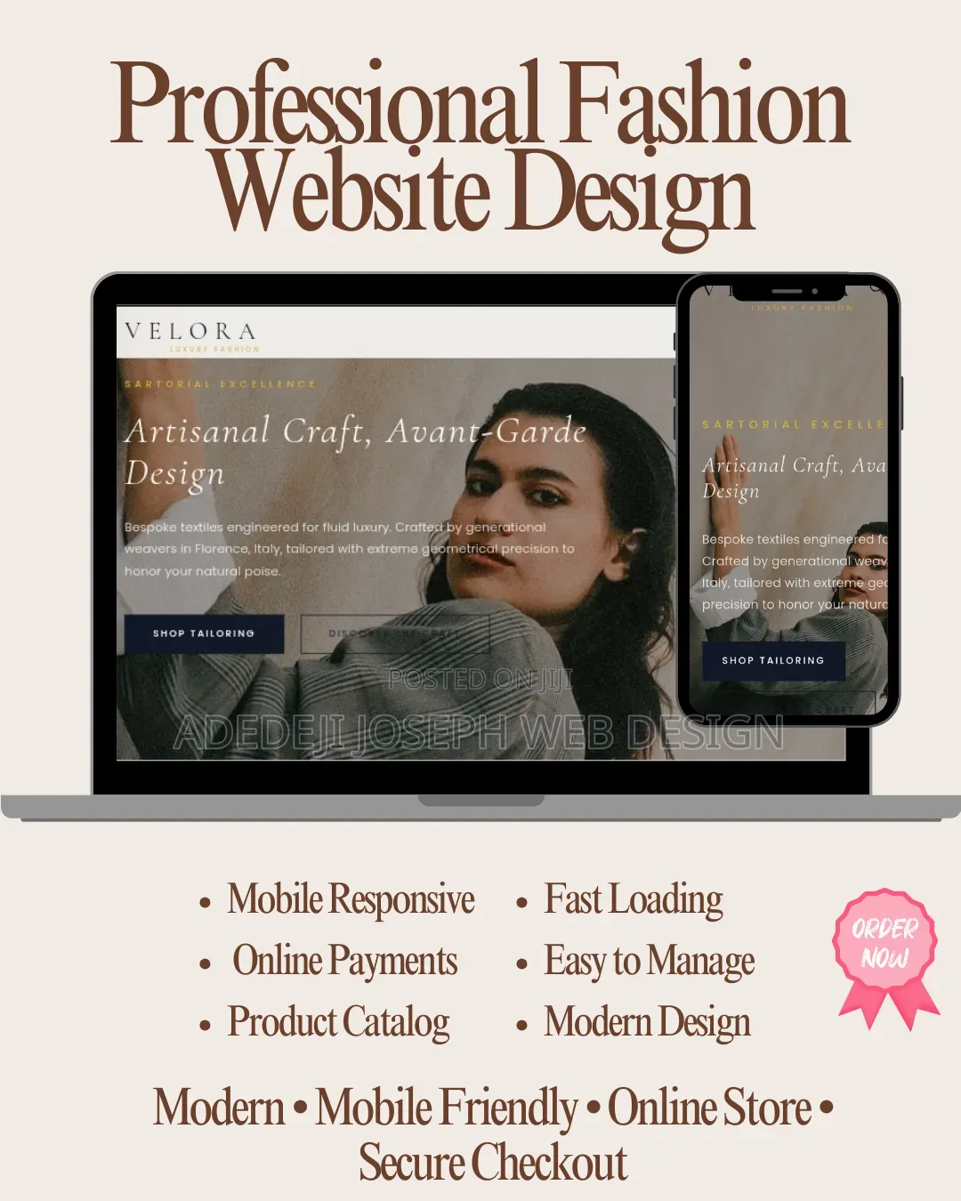 Fashion Boutique Website Design | E-Commerce Online Store