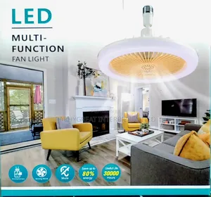 LED Multifunction Ceiling Fan Light With E27 Base