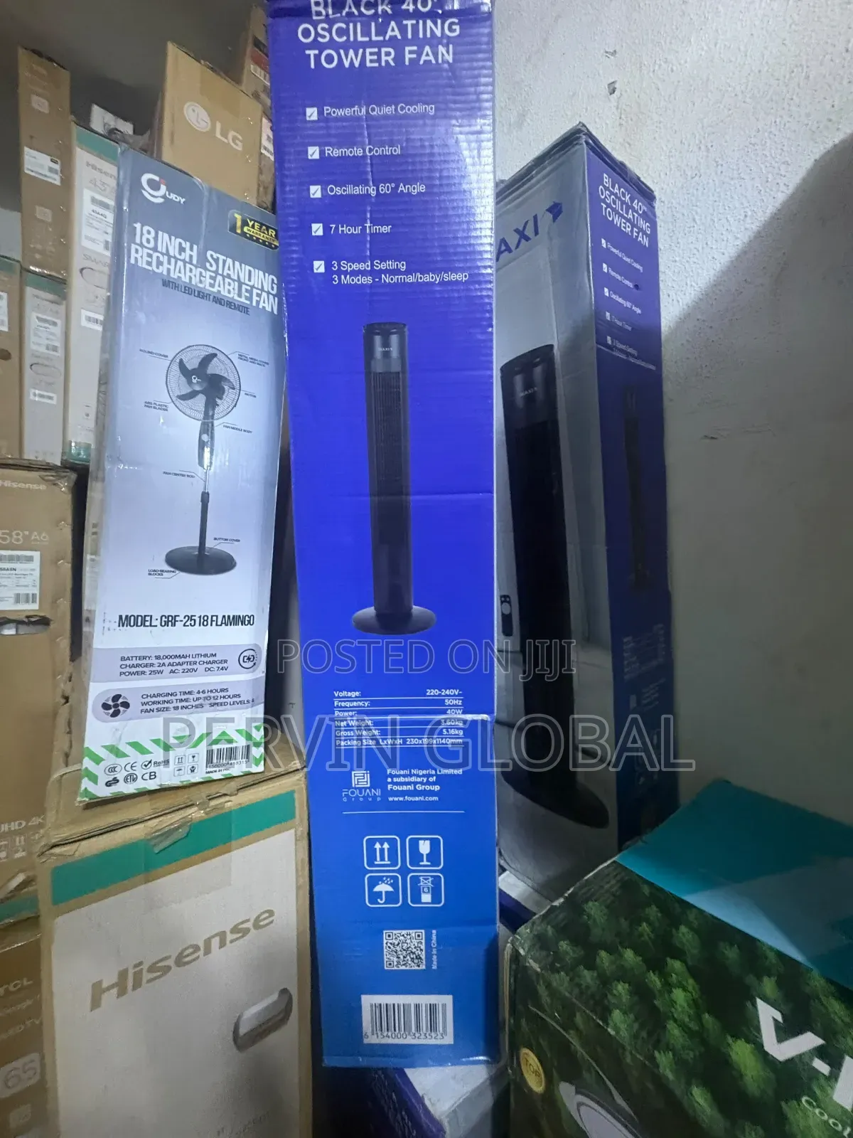 Maxi 40inches Tower Fan Black