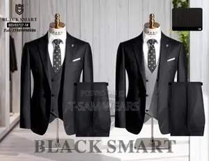 Black Samrt Strips Turkish Suit