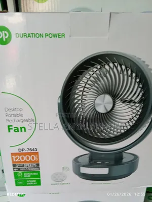 Rechargeable Rotable Fan With 12000mah Batter