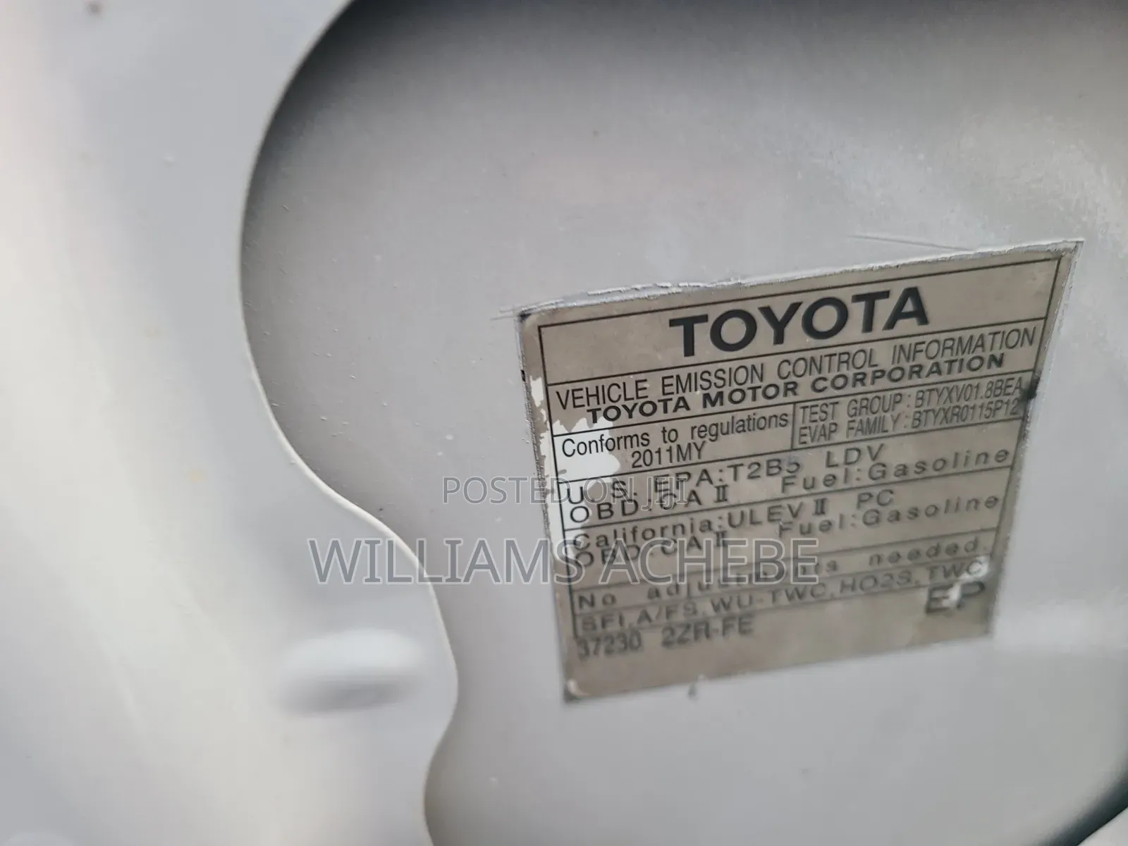 Toyota Corolla 2012 White
