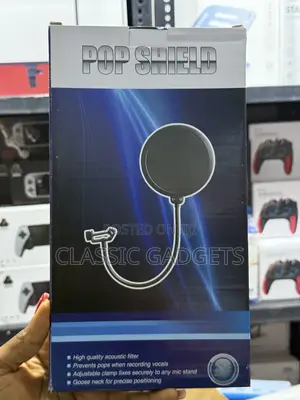Pop Screen for Broadcasting and Recording Microphone With Sturdy Clip