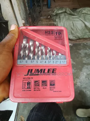 Jumlee Professional Tools 19-Piece Twist Drill Bit Set.