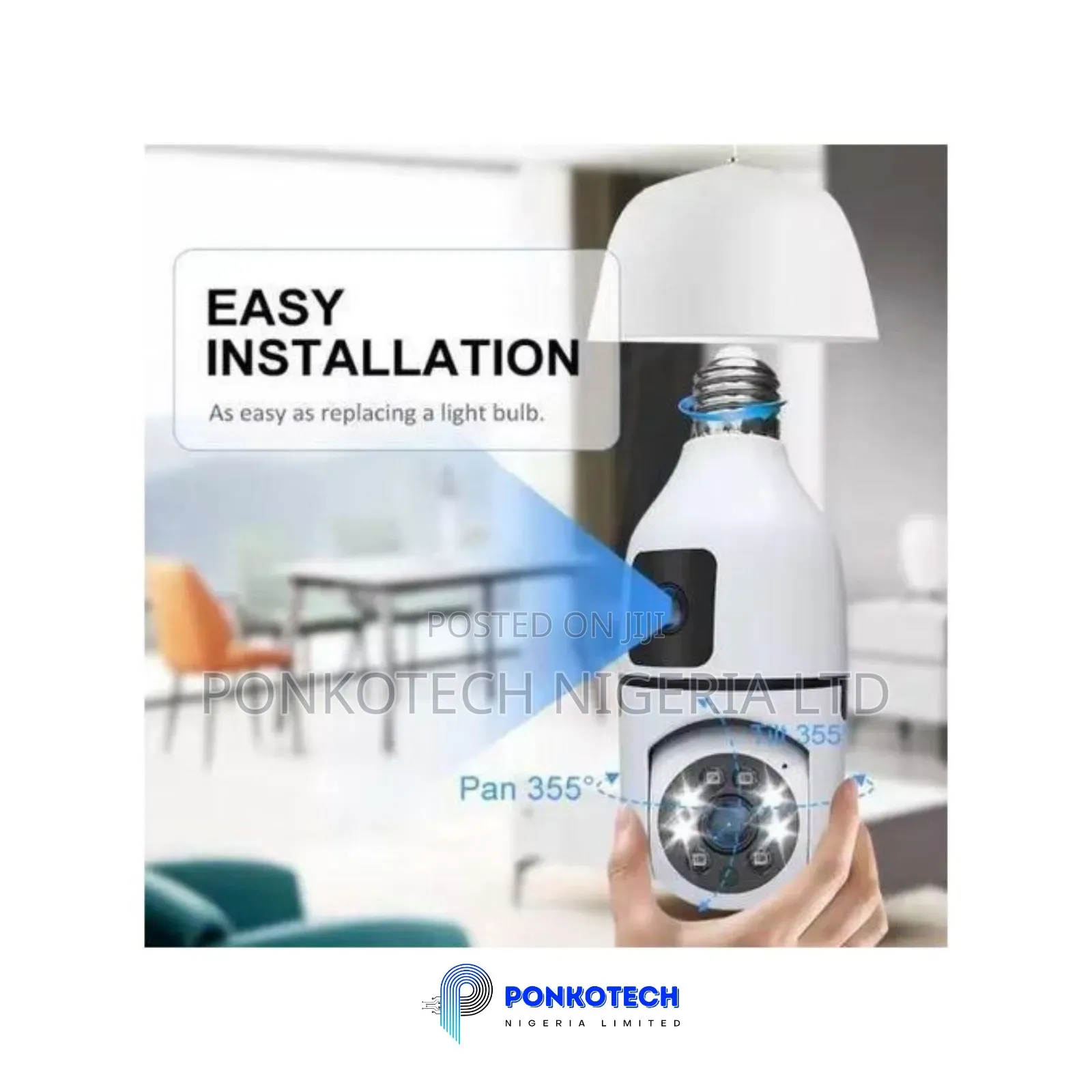 Dual Lens Bulb CCTV Camera