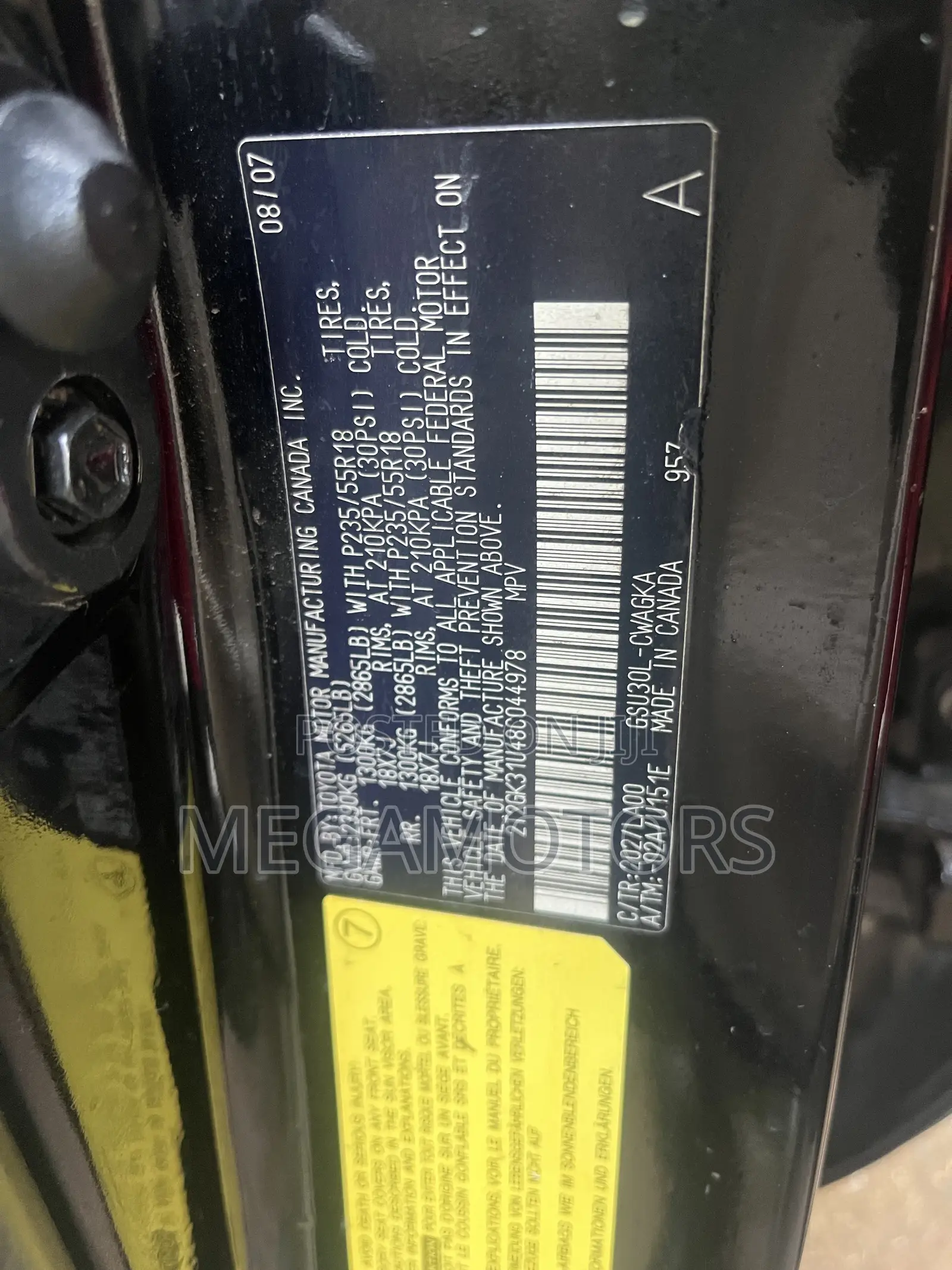 Lexus RX 2007 Black