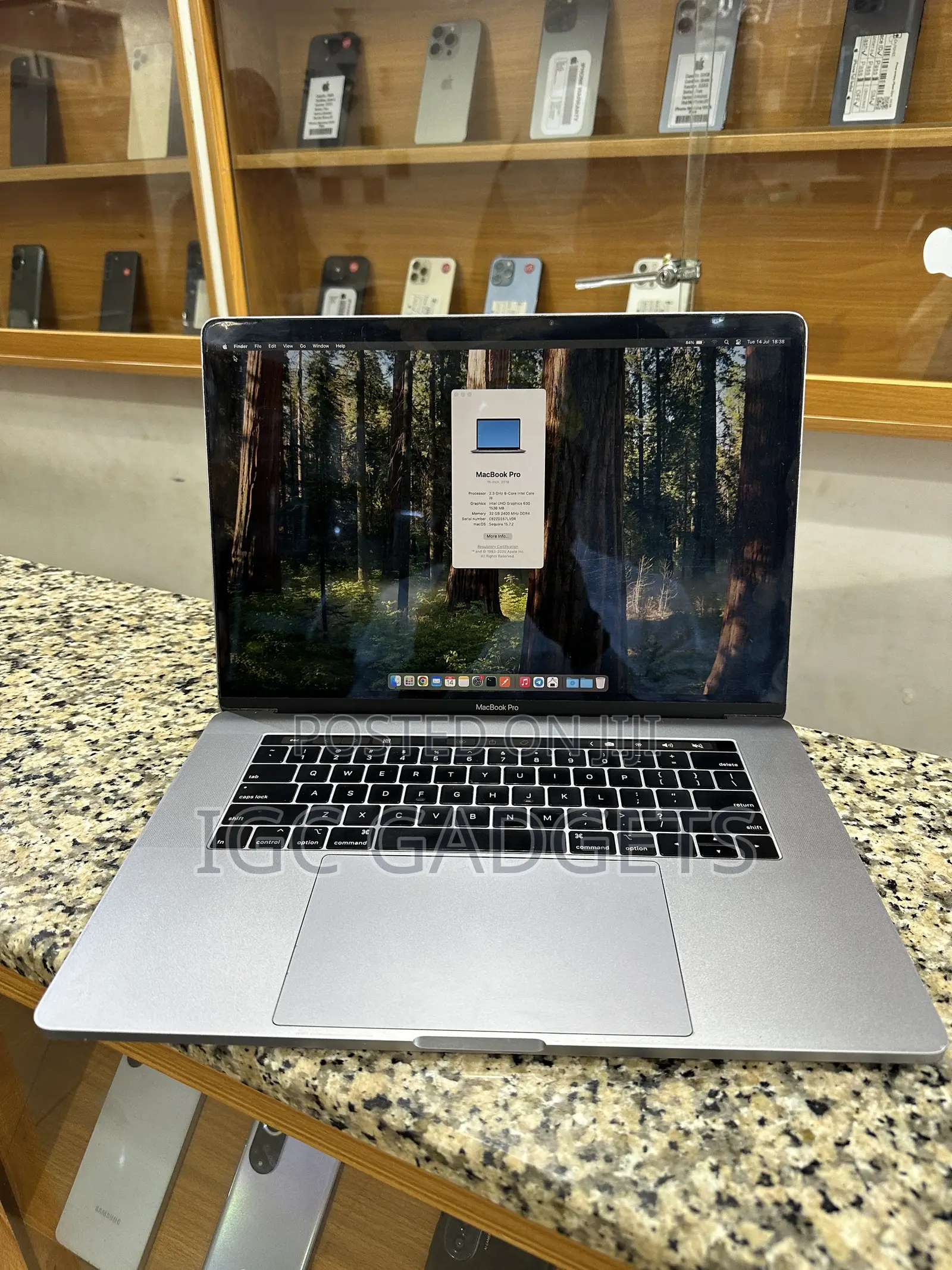 Laptop Apple MacBook Pro 2019 32GB Intel Core i9 SSD 1T