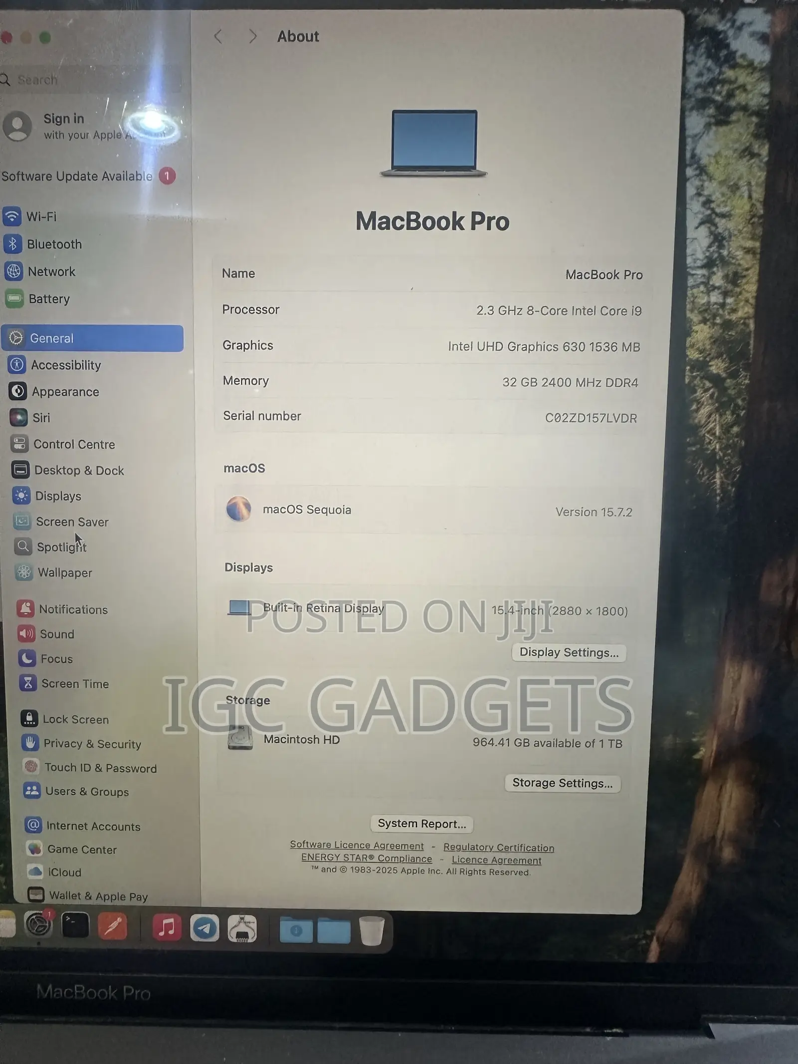 Laptop Apple MacBook Pro 2019 32GB Intel Core i9 SSD 1T