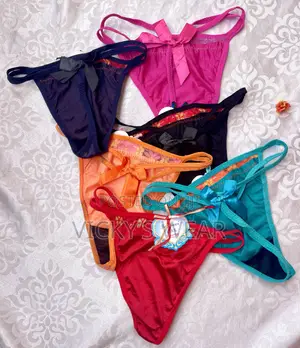 Women Sexy G-String Thong Panties With Bow - Satin Silk - 6 Colors