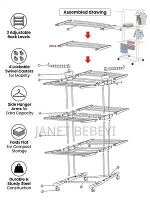 Three Layers Cloth Rack