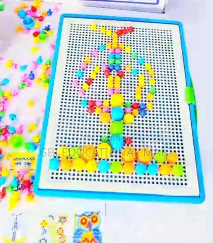Creative Mosaic Board Game | Educational Color Matching Peg Puzzle 3+