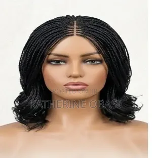 Black French Curls Braided Wig