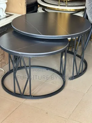 PROMO: Luxury 2-in-1 Marble Center Table / Nesting Coffee Table Set