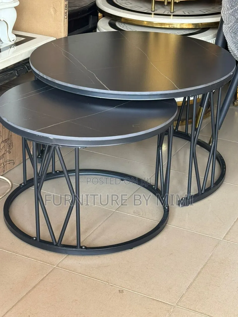 PROMO: Luxury 2-in-1 Marble Center Table / Nesting Coffee Table Set