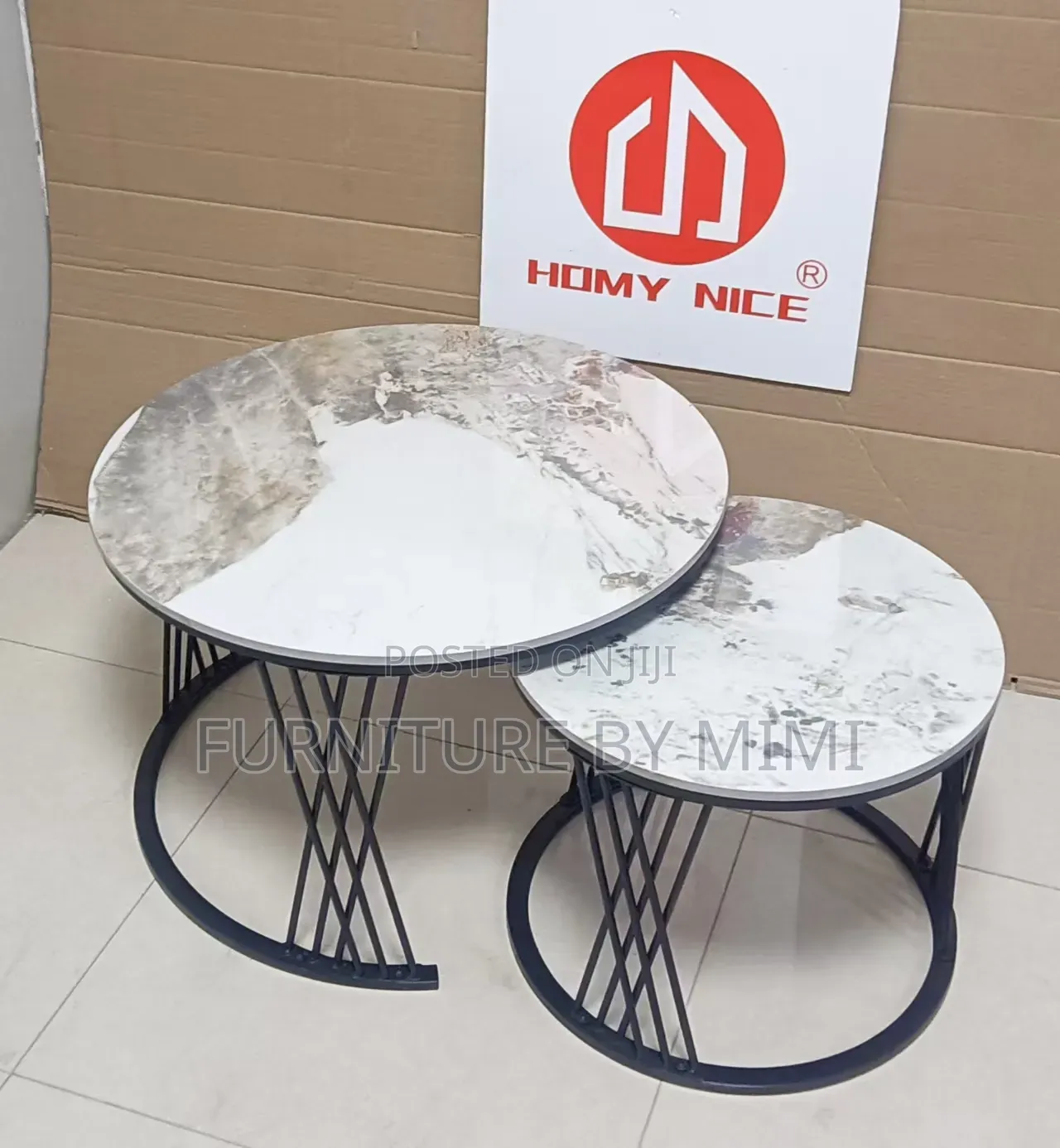 PROMO: Luxury 2-in-1 Marble Center Table / Nesting Coffee Table Set