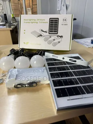 3 Solar Bulbs With Panel and Power Bank