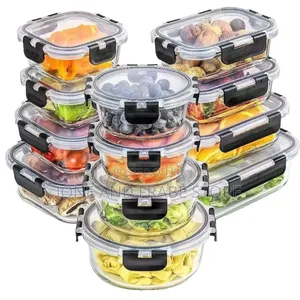 12 Pieces Borosilicate Glass Food Storage Containers