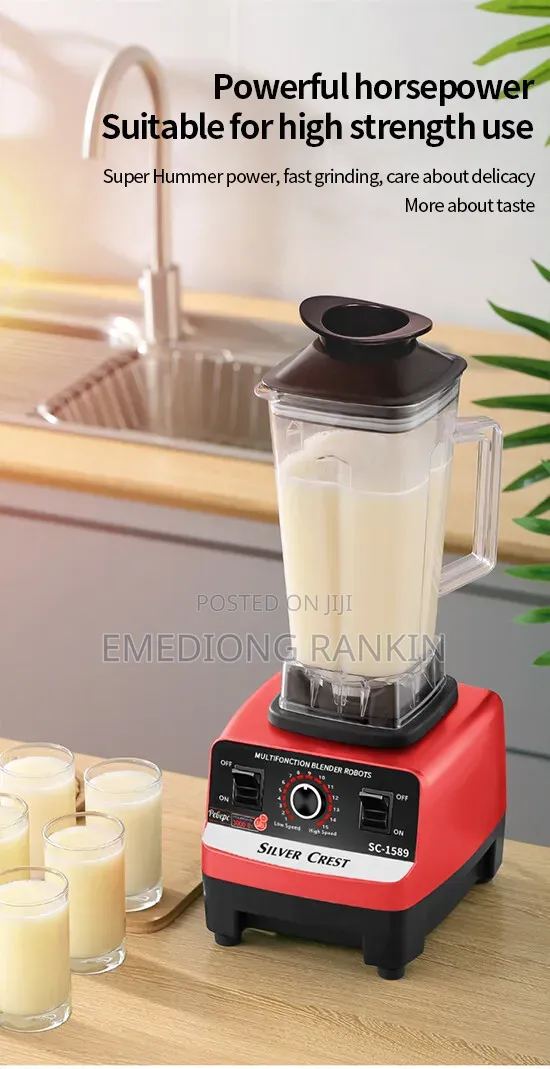 Powerful 2 in 1 Silver Crest Blender. 8,500w