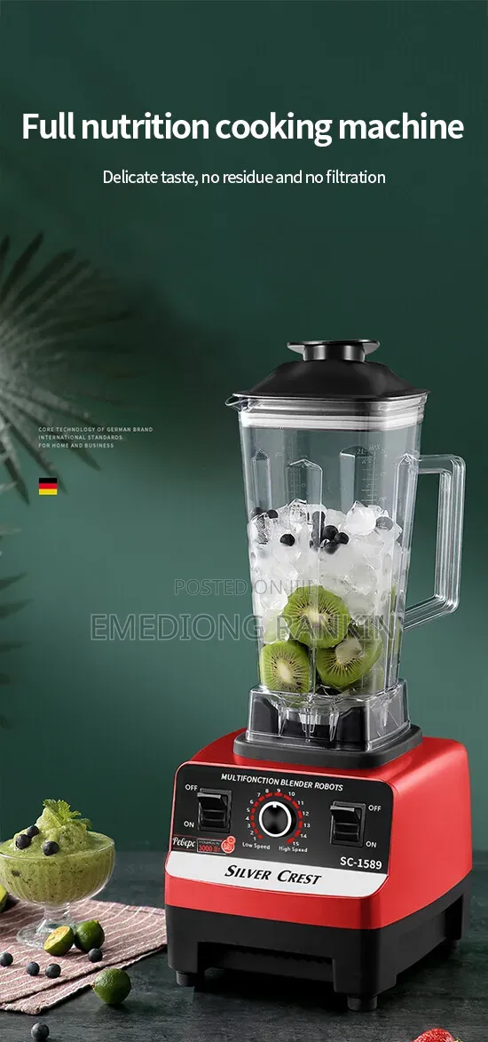 Powerful 2 in 1 Silver Crest Blender. 8,500w