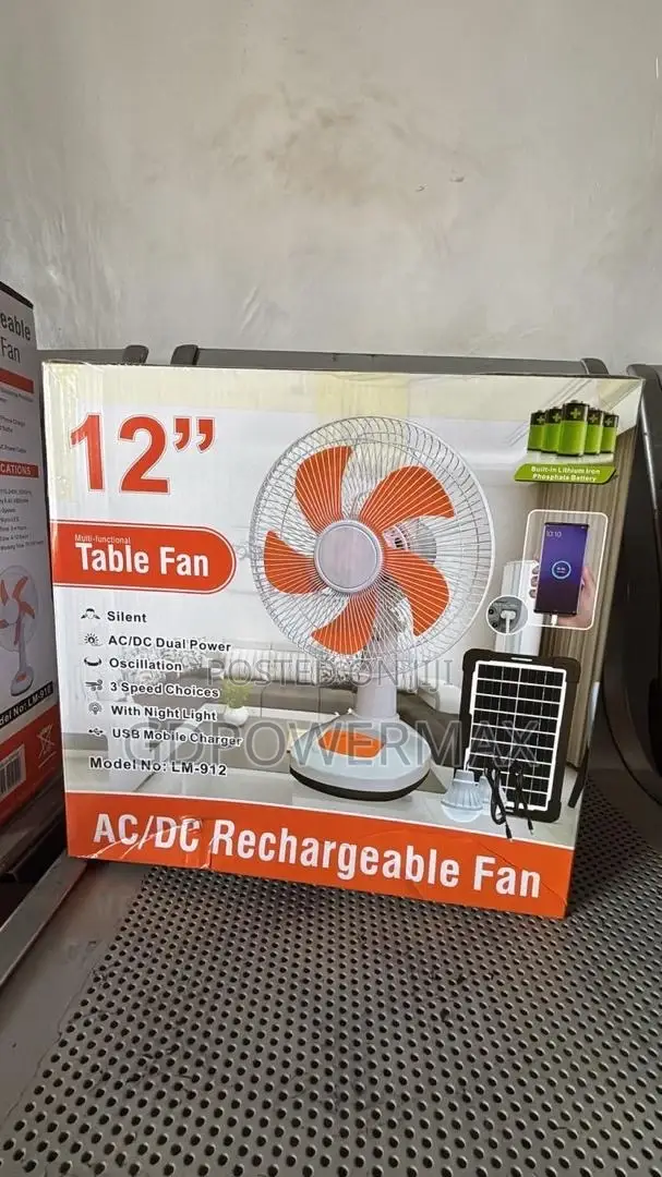 Rechargeable Table Fan