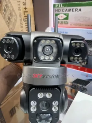 V380 Solar Smart CCTV Camera . Triple Lens/View