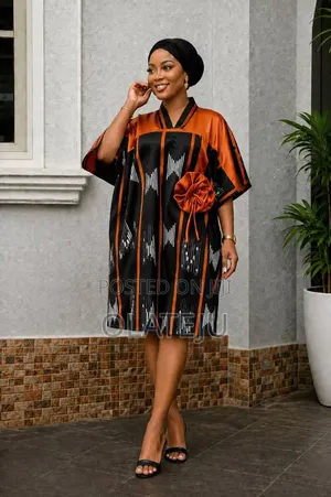 Orange Rose Bubu Gown