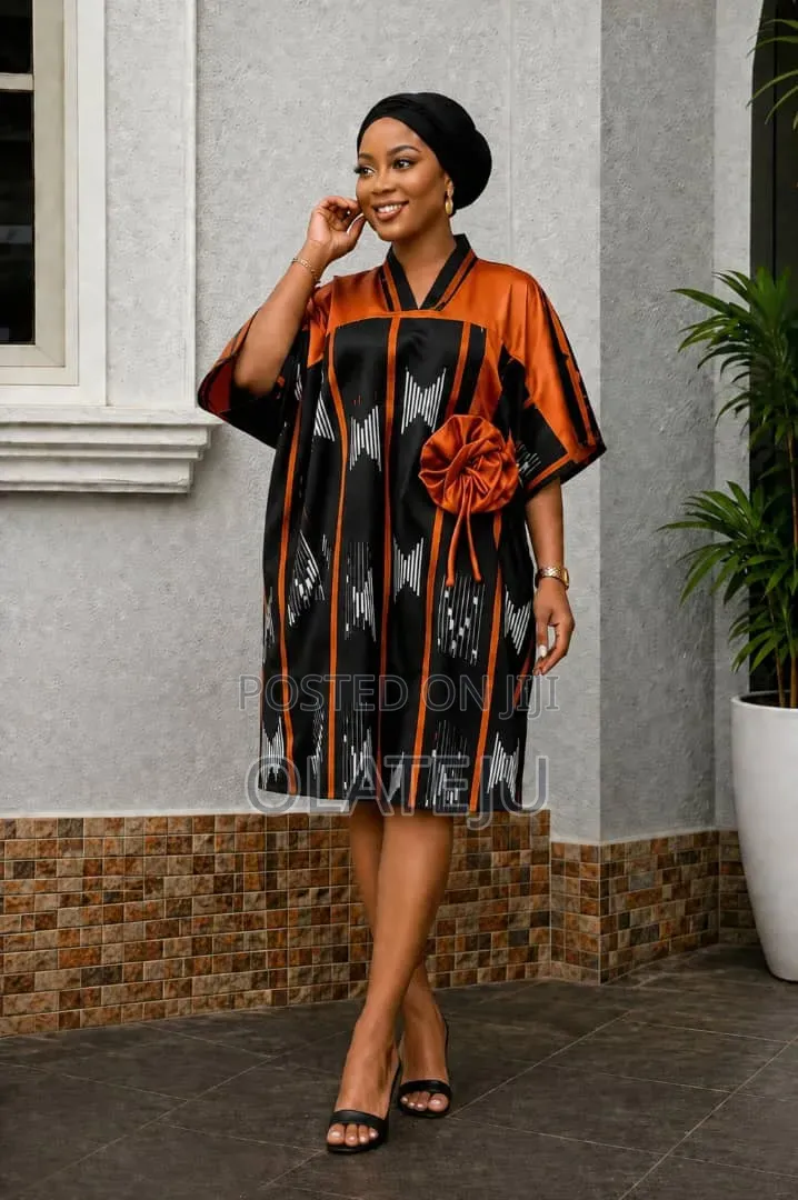 Orange Rose Bubu Gown