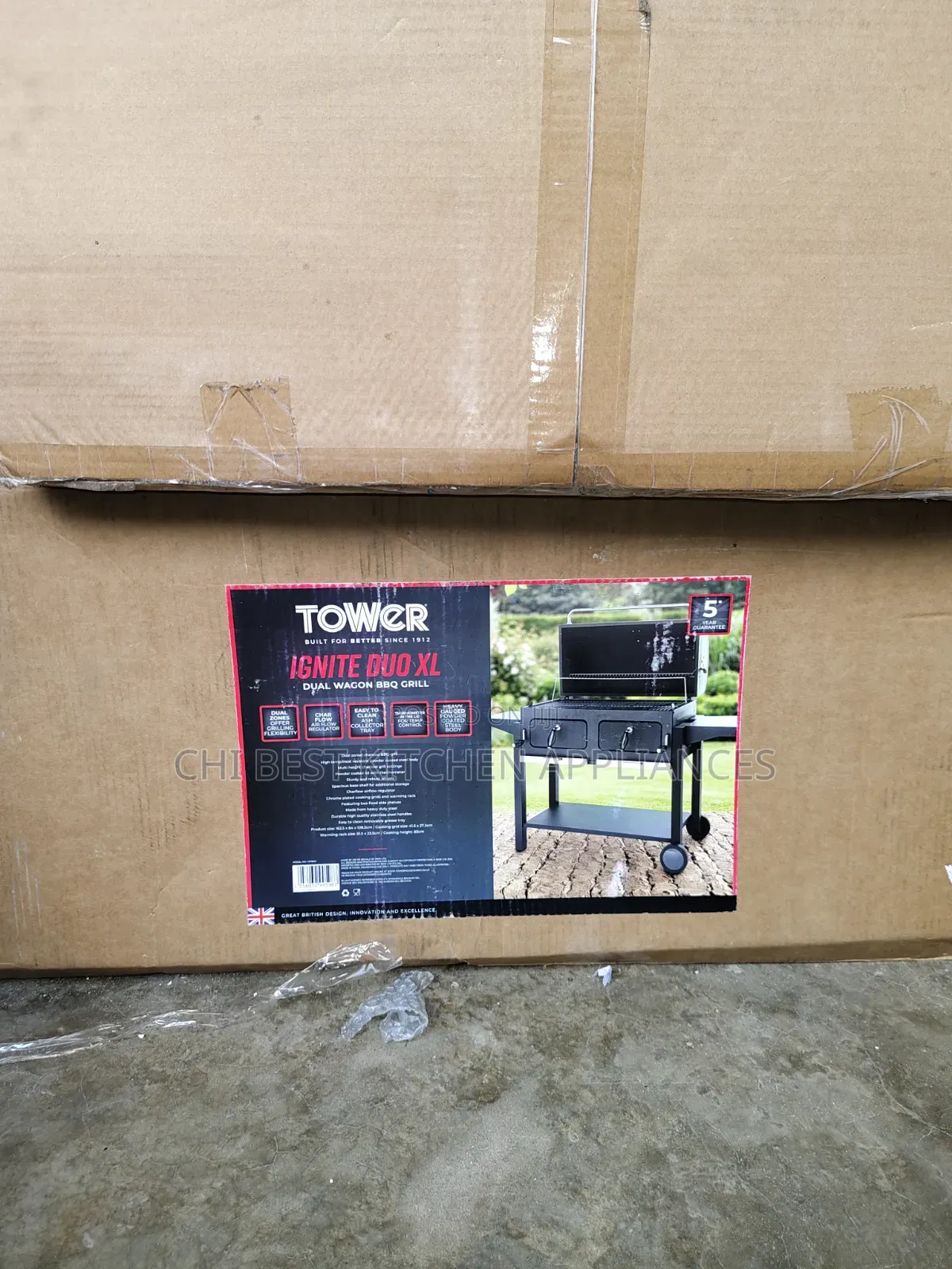 Tower Ignite Duo Xl Charcoal BBQ
