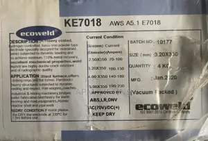 A Pack 3.2 X 350 Ecoweld KE7018 Welding Electrodes.