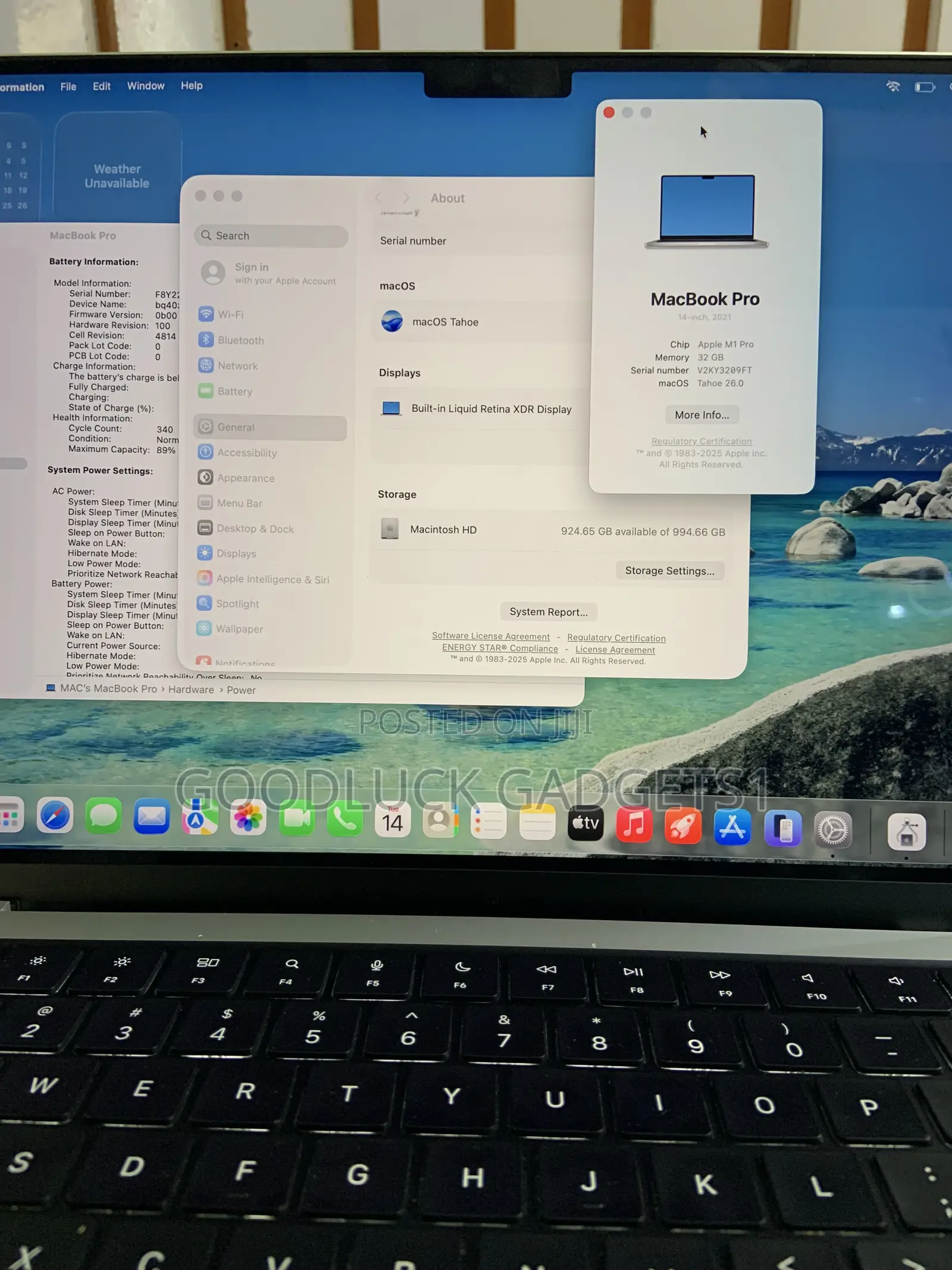 Laptop Apple MacBook Pro 2021 M1 32GB Apple M1 Pro SSD 1T