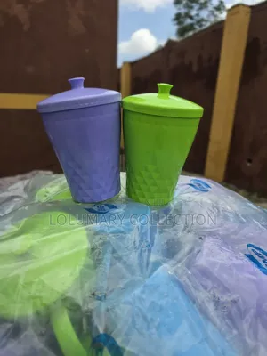 48Pcs Plastic Cup With Lid Reusable Drinking Tumbler Water Cup