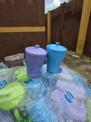 48Pcs Plastic Cup With Lid Reusable Drinking Tumbler Water Cup