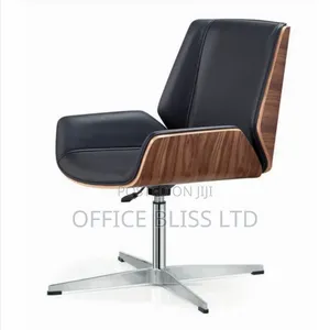 Walnut Shell Executive Office Chair With 2 Vistors Chair