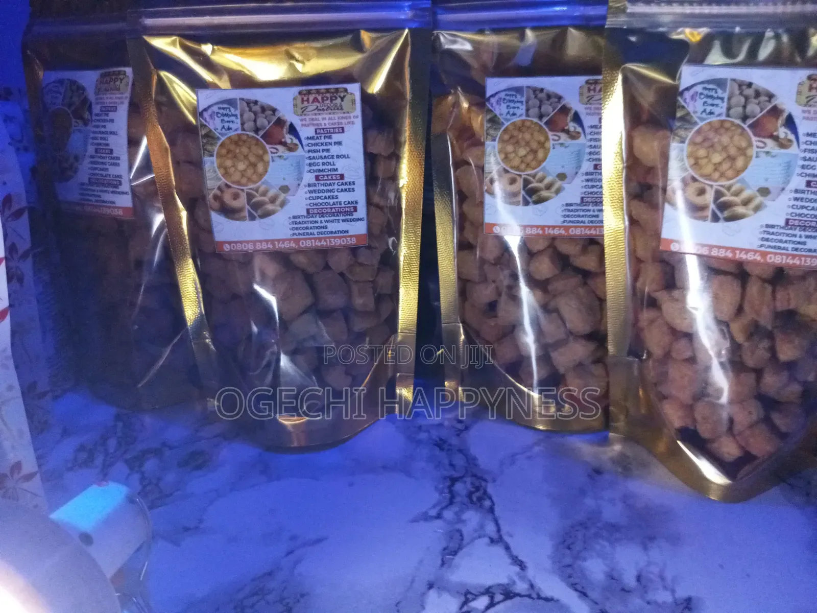 Different Types Chin Chin, Buns, Meat Pie, Sausage Roll and Other
