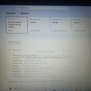Laptop HP 250 G7 8GB Intel Core i5 SSD 256GB
