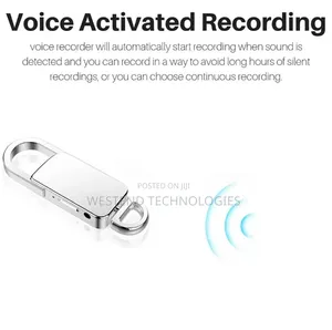 32GB Keychain Mini Voice Recorder Activated Sound HD Noise Reduction