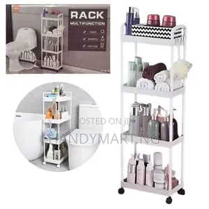 Multifunction 4-Tier Rolling Storage Cart