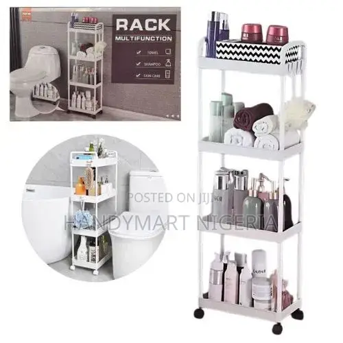 Multifunction 4-Tier Rolling Storage Cart