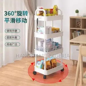 Multifunction 4-Tier Rolling Storage Cart